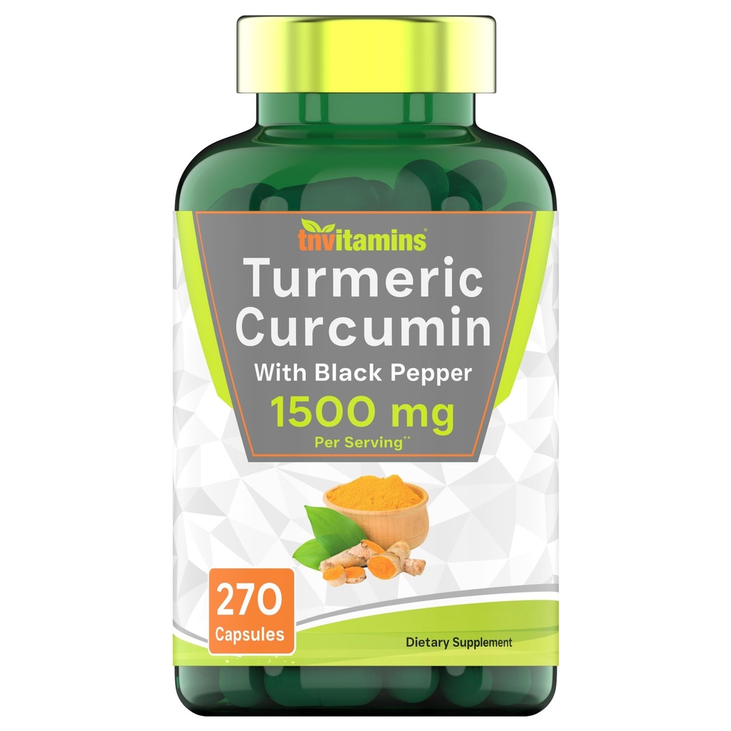 tnvitamins Κάψουλες κουρκουμίνης με μαύρο πιπέρι 