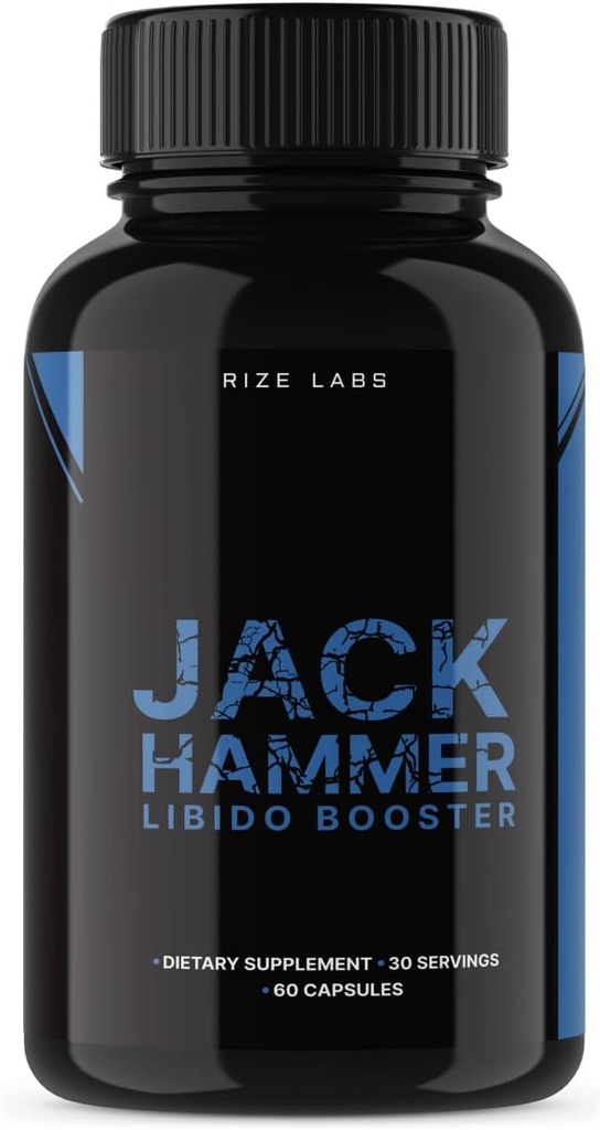 Jack Hammer Libido Booster for Men, Jack Hammer Libido Booster Supplement, Jack Hammer Libido Booster Powerful All Natural Formula to Improve Performance, Jackhammer Reviews (60 Capsules)