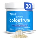 Zena Διατροφή Βοοειδή Colostrum συμπλήρωμα σκόνης, 1000mg Pure Colostrum, Υποστηρίζει ανοσοποιητική και επιληπτική υγεία, προωθεί την υγεία των ορνίθων, Keto, χωρίς γλουτένη, λίπος δωρεάν, χόρτο Fed, χωρίς γεύση, 30 υπηρεσίες