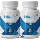 PhenAprin XR Maximum Strength Appetite Καταπιεστικά χάπια διατροφής - 2-πακέτο, ενίσχυση του μεταβολισμού, απώλεια βάρους για γυναίκες και άνδρες, 120 μπλε/λευκές κάψουλες