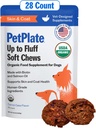 PetPlate Up to Fluff μαλακά μάσημα για σκύλους, το δέρμα και το παλτό υποστήριξης, USDA οργανικό συμπλήρωμα, χωρίς κόκκους, ανθρώπινη grade, περιλαμβάνει λάδι σολομού και βιοτίνη, Pet προμήθειες (πακέτο του 1, 9,8 ουγγιά)