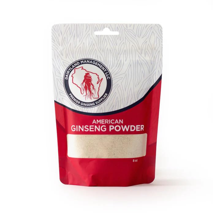 Dairyland συμπυκνωμένη αμερικανική Ginseng σκόνη 西洋参 - 8 oz πακέτο Wisconsin Ginseng σκόνη - μη-GMO, χωρίς γλουτένη - συμπλήρωμα βοτάνων για smoothies, Ψήσιμο, τσάι