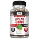 Kaya Naturals Red Panax Ginseng + Ginkgo Biloba - Nootropic Brain Supplement - Γνωστική και Συγκεντρωτική Υποστήριξη - Εγκέφαλος Booster, Εστίαση, και Memory Supplement - 180 Κάψουλες