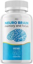Neuro Brain and Focus Supplement, Neuro Brain Memory Focus και Γνωστική Υποστήριξη, Neuro Brain Pills Nootropic, NeuroBrain to Boost Memory, Neuro Brain Vitamin Reviews (60 Κάψουλες)