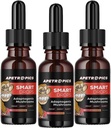 Apetropics Smart Drops - 5-in-One Adaptogenic Mushroom Βάμμα με Mane Lion, Cordyceps, Turkey Tail, Chaga, Reishi - Nootropic Brain Supplement - Ροδάκινο Καρπούζι Γεύση, 30-Servings (3 Pack)