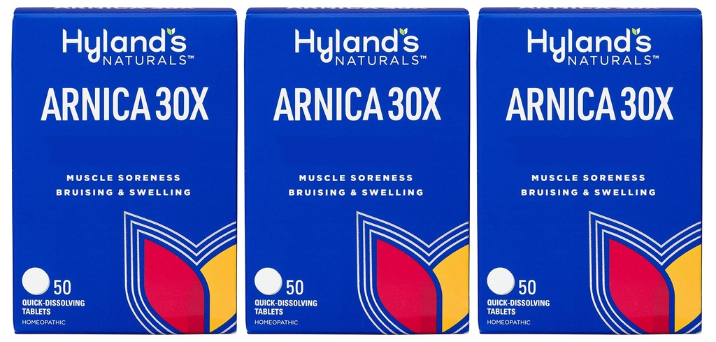 Hyland's Arnica 30x 50 Δισκία (3 Συσκευασία = 150 Δισκία), Μελανίαση, Οίδημα, ανακούφιση από τον πόνο των μυών