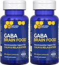 GABA Brain Food - GABA Supplement with L-Citrulline & Grape Seed Extract - Supports Calm & Relaxation - Nighttime Sleep Aid - Supports Production of Gamma Aminobutyric Acid - 120 L-Citrulline Capsules