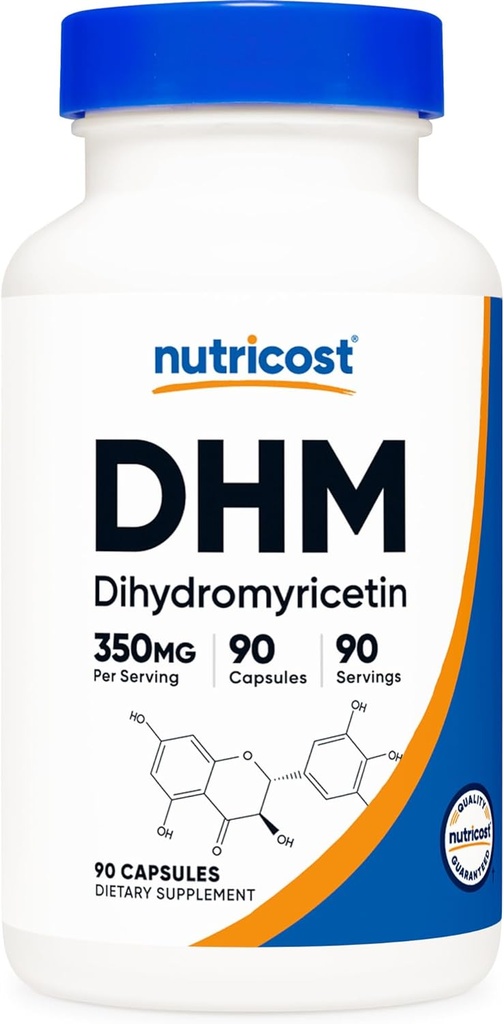 Nutricost Dihydromyricetin (DHM) Capsules (350mg, 90 Capsules) - Vegan, Non-GMO, 90 Servings