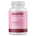 BESTVITE Myo & D-Chiro Ινοσιτόλη (120 κάψουλες χορτοφάγων) - 40:1 Ratio - No Stearates - Vegan - Μη ΓΤΟ - Χωρίς γλουτένη