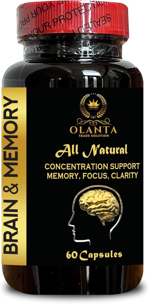 Brain Memory Supplements - Memory and Clarity Boost Concentration, Memory Supplement for Brain Seniors, Focus Supplement, Neuro Enhancement - 1 Bottle 60 Capsules