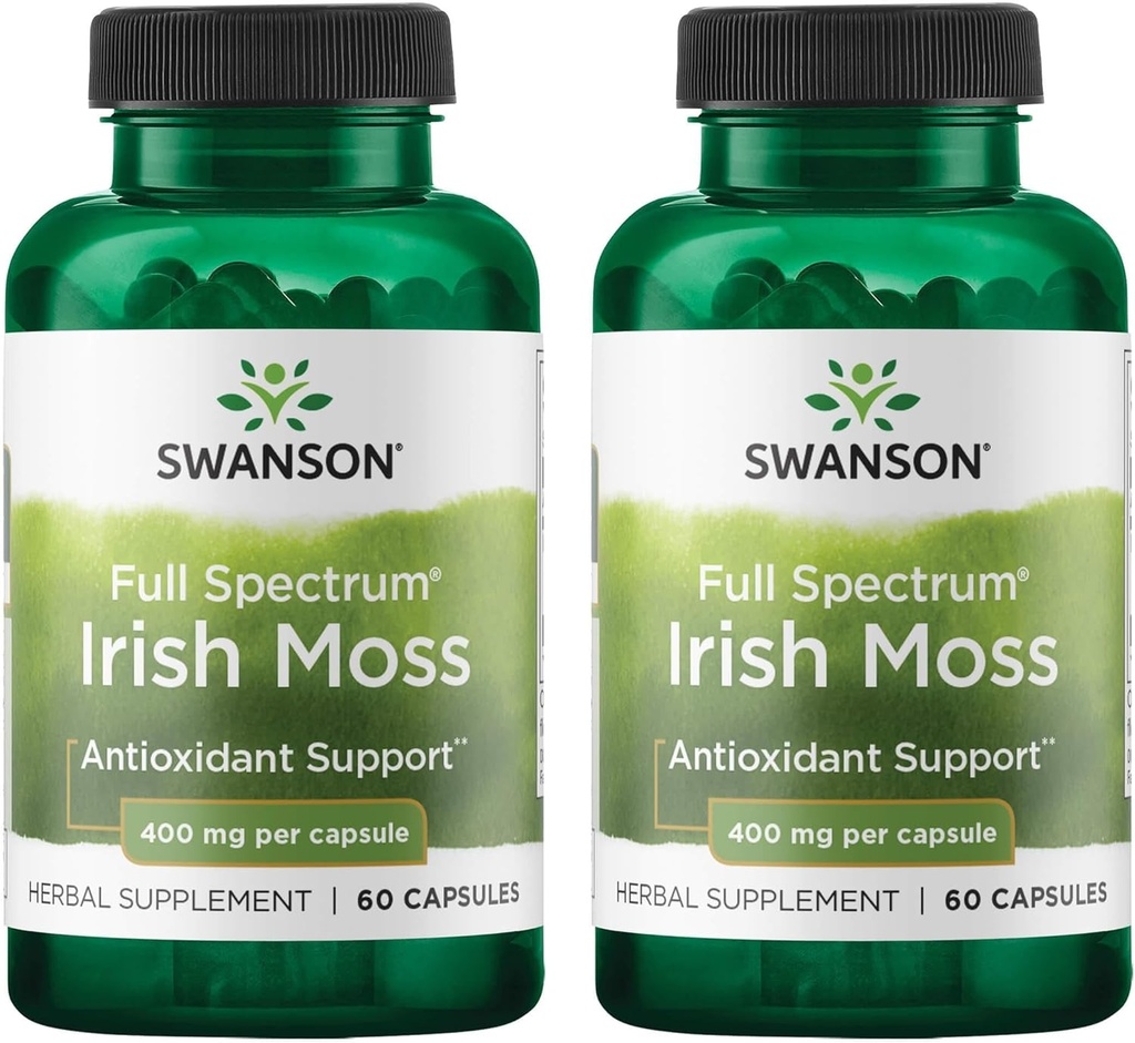 Swanson Full Spectrum Irish Moss 400 Milligrams 60 Κάψουλες (2 Συσκευασία)
