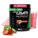 JYM Supplement Science Pre JYM Strawberry Kiwi Pre Workout Powder - BCAAs, Nootropics, Creatine HCI, Citrulline, Beta-Alanine, Betaine, Taurine, Huperzine 30 Servings