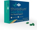 Thirodium - Thyroid συμπλήρωμα υποστήριξης - 100mcg Iodine (Sodium Iodate) - 30 κάψουλες Soft-Gel για αυξημένη απορρόφηση - Χωρίς γλουτένη, Χωρίς λακτόζη, Χωρίς ζάχαρη, Χωρίς ΓΤΟ