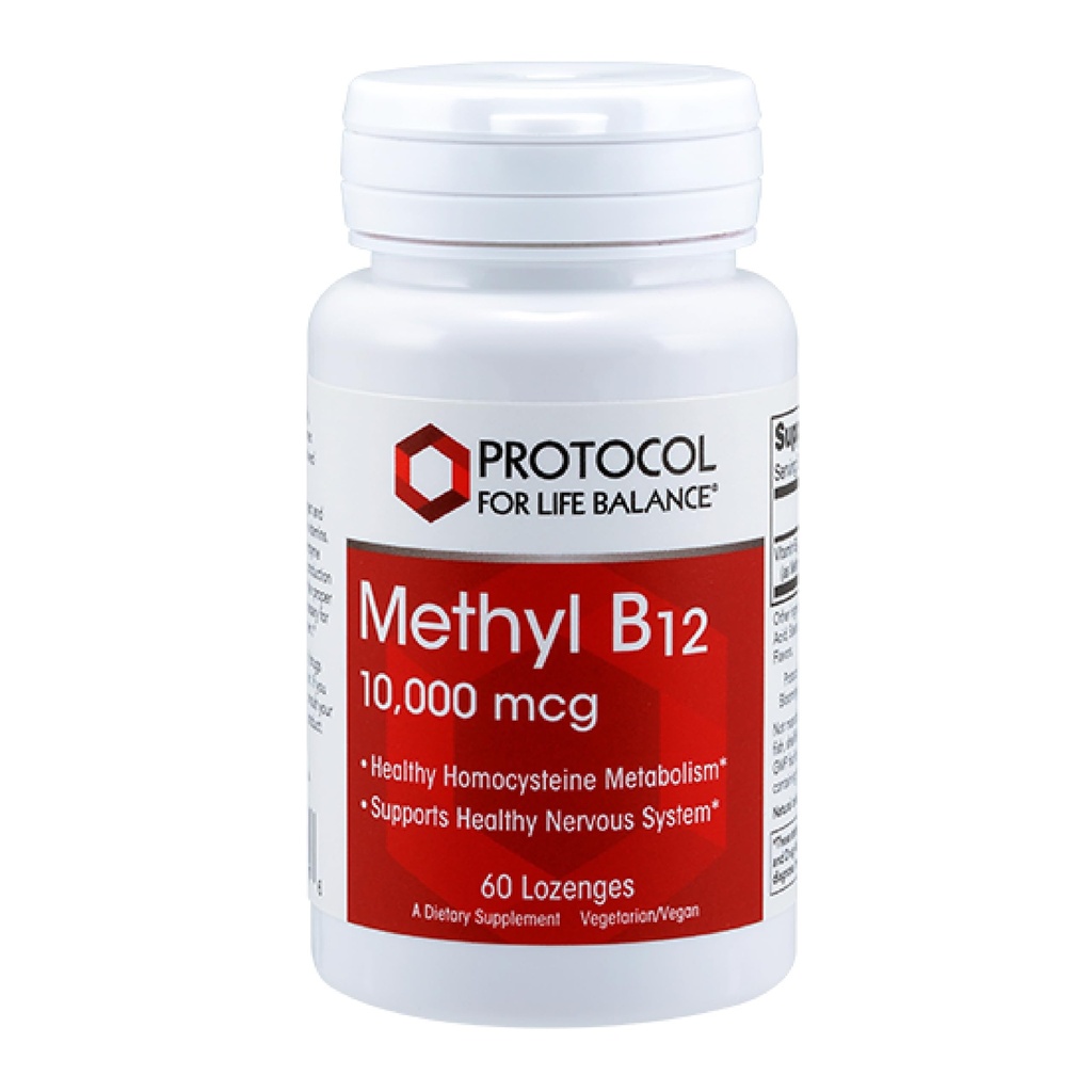 Πρωτόκολλο Methyl B12 10.000mcg - Βιταμίνη B12 - Ενεργειακή υποστήριξη και συμπλήρωμα εγκεφάλου - 60 Lozenges