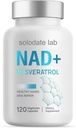 solodate lab NAD+ Supplement 1000mg, True NAD+ & Resveratrol, 120 Caps