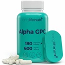 Alpha GPC Choline συμπλήρωμα 600mg – 180 κάψουλες χορτοφάγων, υψηλής καθαρότητας Nootropic για την καθημερινή ενέργεια, 3-μηνη προμήθεια, Acetylcholine Πηγή για Γνωστική & ψυχική σαφήνεια, GMP Certified, Made in USA