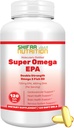 SHIFAA NUTRITION Halal Fish Oil Softgels 120 Ct, διπλή δύναμη - Halal Omega 3 Fish Oil Συμπληρώματα. Αγριόγατα, μη ΓΤΟ και καθαρισμένα