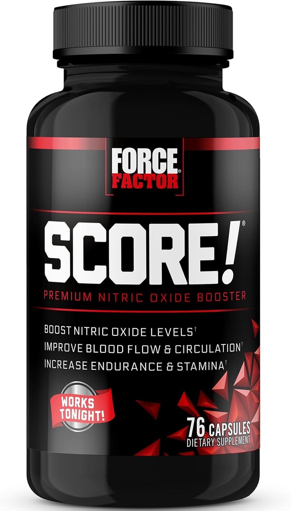 Δύναμη Παράγοντας SCORE! Nitric Oxide συμπλήρωμα για τους άνδρες με Horny Goat Weed, L-Citrulline, Ashwagandha, Black Maca & Tribulus, Ignite Drive & Energy, αύξηση της αντοχής, για την ανδρική ζωτικότητα, 76 κάψουλες