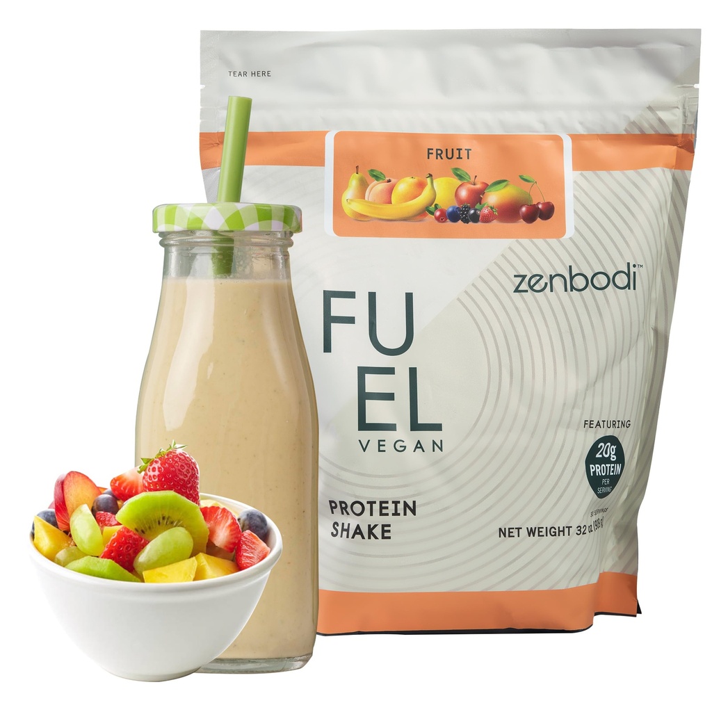 Fuel Vegan Protein Powder Fruit Flavor - 21g Protein Each Serving, Delicious Plant-Based Blend for Muscle Growth, Crafted from Pea, with Vegan D3, No Artificial Flavors, Gluten-Free