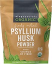 Viva Naturals Organic Psyllium Husk Powder, 24 oz – Finely Ground, Unflavored, Vegan, Keto, Paleo, Non-GMO Plant-Based Superfood, Good Source of Fiber for Gluten-Free Baking, Juices & Smoothies