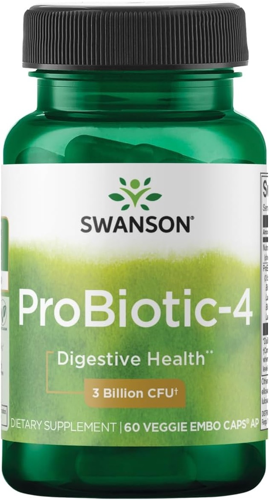 Swanson Probiotic-4 3 δισεκατομμύρια κάψουλες Cfu 60 Veg