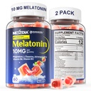 2 Συσκευασία Χωρίς ζάχαρη Μελατονίνη Gummies 10mg 20mg Μαγνήσιο Γλυκινικό Μελατονίνη για Ενήλικες, Ashwagandha, L-Θεανίνη, B6, B12, Λίπος Λεμόνι και Χαμομήλι για Βαθύ Χαλάρωμα, Αντιοξειδωτικό, Vegan,120 Ημέρα