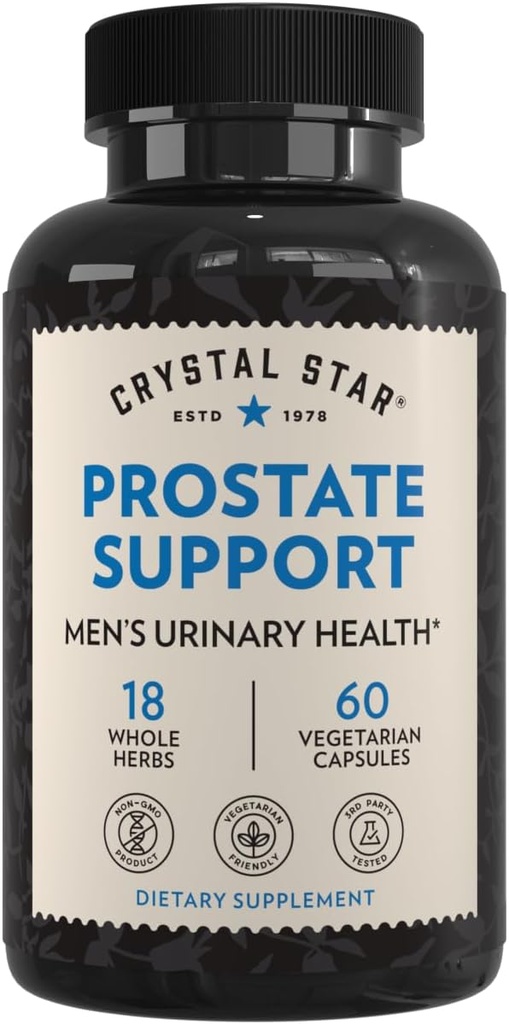 Crystal Star Prostate υποστήριξη πριονίζει Palmetto συμπληρώματα για τους άνδρες (60 κάψουλες) – Bladder & υγεία ούρων – Ginger & Pygeum - μη GMO