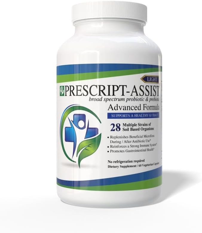 Prescript-Assist Light - 28 Strains Εδάφους Microflora Probiotic και Prebiotic για Παιδιά & Ενήλικες με Σύνθετη Φόρμουλα - Προβιοτικά με βάση το έδαφος για την Υγεία των Ούρων - Δεν χρειάζεται ψύξη, 60 Caps