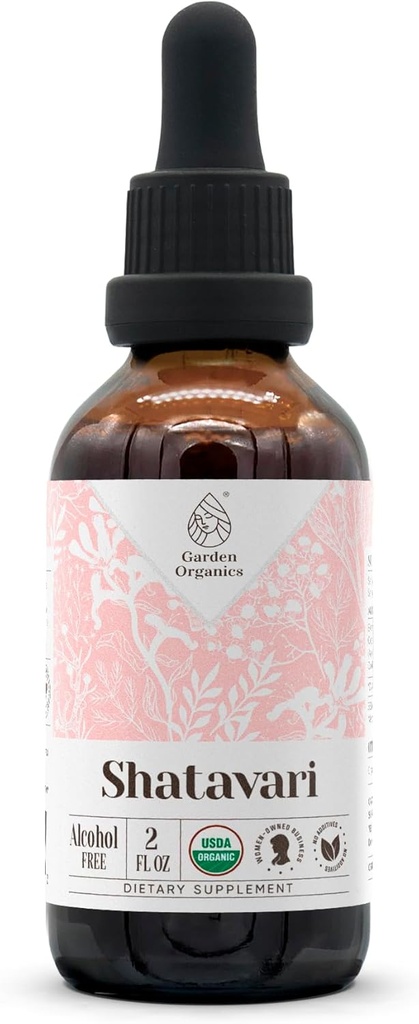 Shatavari USDA Organic Alcohol-Free Extract | Dietary Supplement, High-Potency Tincture | Natural Certified Organic Shatavari (Asparagus racemosus) Dried Root (2 oz)