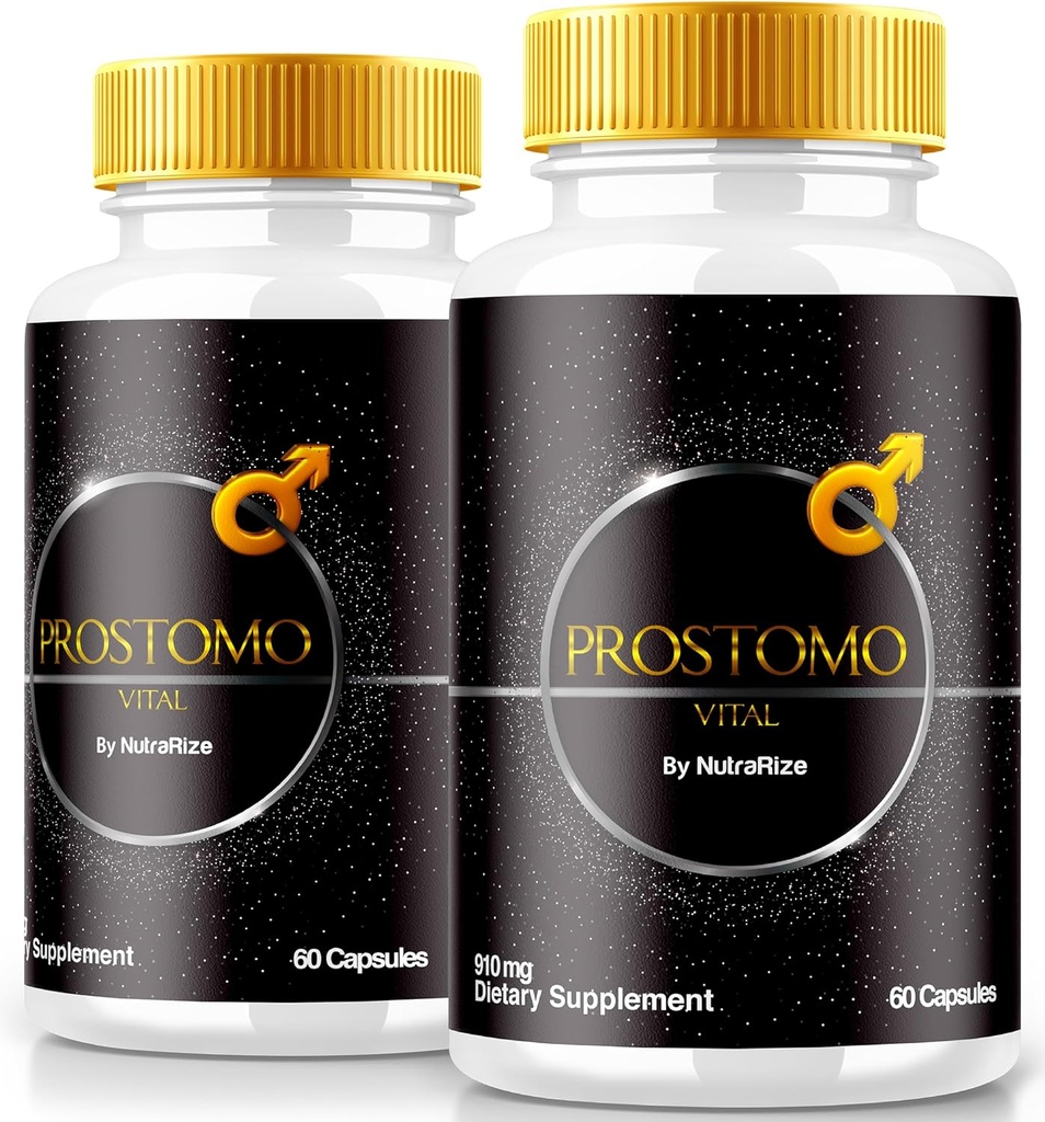 (2 Pack) Prostomo Capsules - Official Formula to Support Prostate Heath, All Natural Supplement to Regain Control & Achieve Overall Wellness, Premium Pros Tomo Pills Review (120 Capsules)