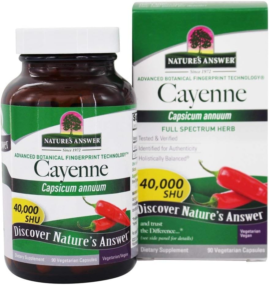 Απάντηση της φύσης Cayenne Pepper Powder Capsule Supplement, 90 count 