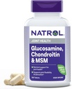 Natrol Γλυκοζαμίνη, Χονδροϊτίνη και MSM, Συμπλήρωμα διατροφής, Κοινό Συμπλήρωμα Υγείας για Ενήλικες, 150 δισκία, Μέχρι 50 ημέρες προσφοράς