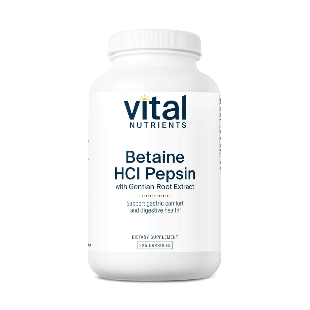 Ζωτικά θρεπτικά συστατικά Betaine HCL Πεψίνη με εκχύλισμα ρίζας Gentian 