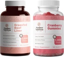 Mother Nutrient Bundle: Grass-Fed Beef Liver Capsules και Cranberry Gummies - Φυσικό, μη ΓΤΟ, Γλουτένη-ελεύθερο συμπληρώματα για την καθημερινή ρουτίνα σας