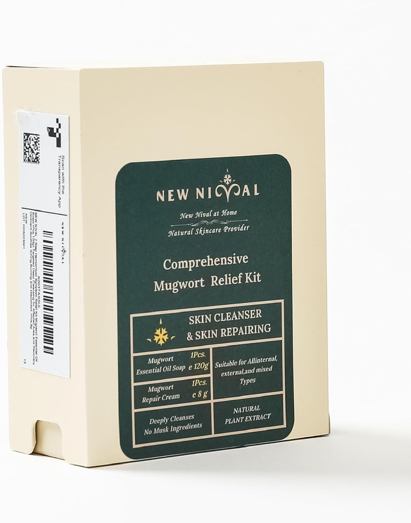 2 Step Hemorrhoid Symptom Relief Kit.Mugwort Αιθέριο Λάδι Σαπούνι(1Pcs,120g)-Targeted Deep Cleansing for Affected area, and Recovery Ointment-Soothes Itsing, Burning and Discomfort.1Pcs,8g.