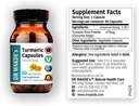 Κάψουλες Κουρκουμάς του DR WAKDE (Curcuma Longa, 60 Veg Caps, φυτικό συμπλήρωμα, Ayurvedic Herb, όλα φυσικά, Vegan)