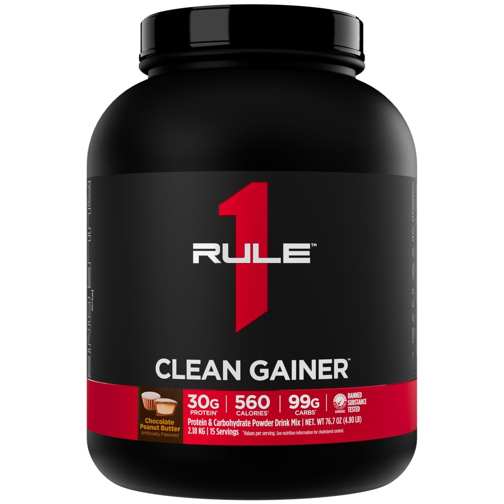 Κανόνας 1 Καθαρός Κεραυνός - High-Protein Lean Gain Formula με 560 θερμίδες, 30g πρωτεΐνης Full-Spectrum, πάνω από 90g υδατάνθρακες, κάτω από 6g λίπους (15 σερβιρίσματα, σοκολάτα φυστικοβούτυρο)