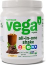 Vega Organic All-in-One Vegan Protein Powder Mocha (9 Servings) Superfood Ingredients, Vitamins for Immunity Support, Keto Friendly, Pea Protein for Women & Men, 12.7oz (Packaging May Vary)