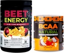 Nutrology Beet Natural O2, Pre Workout Powder, Passion Fruit Flavor (30 μερίδες) BCAA Natural, Plant Based BCAA Powder, Orange Coconut Flavor (30 μερίδες)