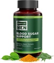 Blood Sugar Support Supplement with Gymnema, Neem, Turmeric, and Other Herbs and Vitamins, Supports Normal Blood Sugar Levels, 60 Day Supply, 120 Capsules