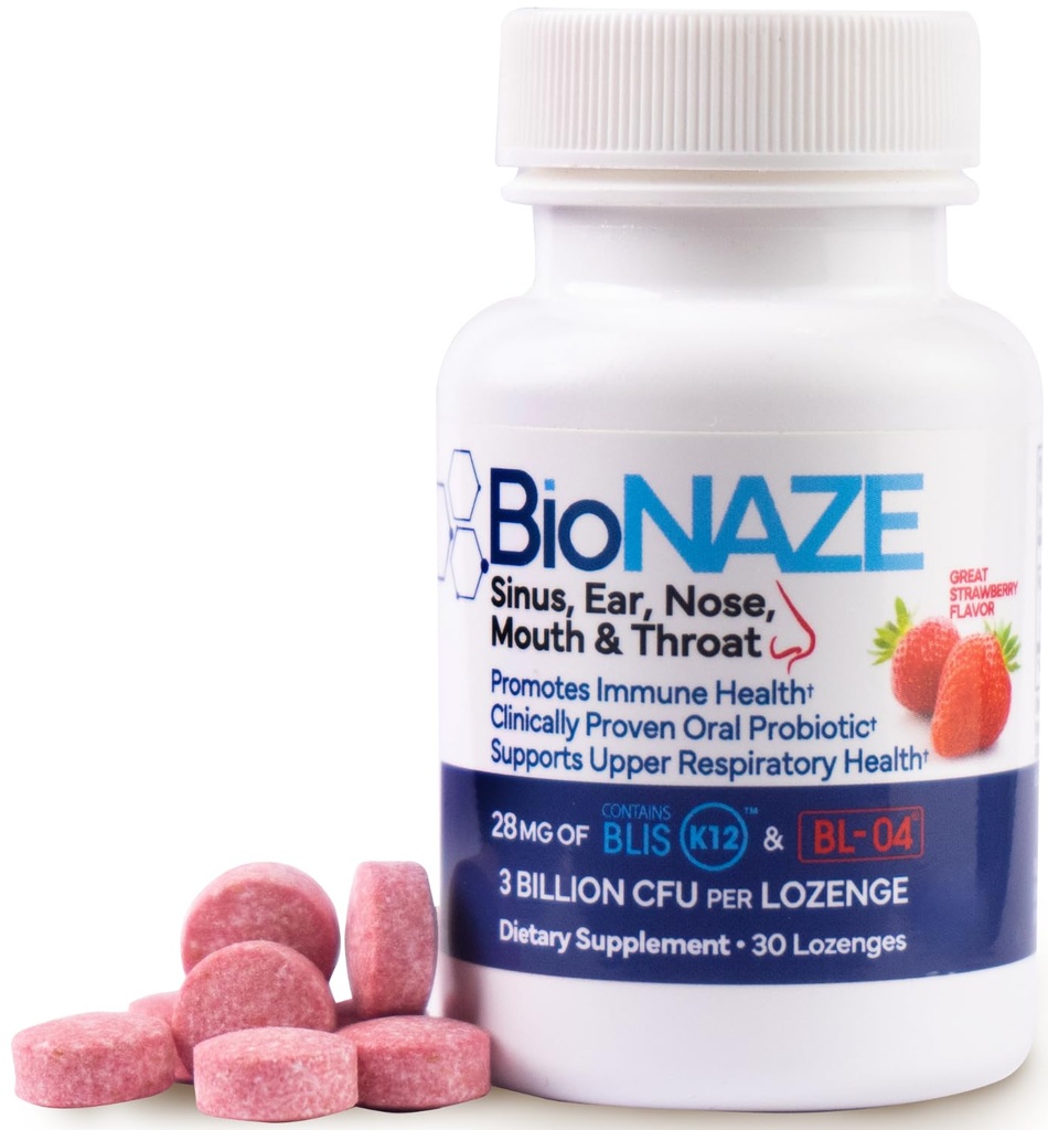 Προβιοτικό BLIS K12 & BL-04 για Sinus, Tonsil Stones, Bad Breath, Post Nasal Drip, Λαρύγγι, Στόμα, Δόντια & Οπίσθια - Βελτίωση της Στοματικής & Αναπνευστικής Υγείας. Κλινικά αποδεδειγμένα προβιοτικά στελέχη 30 ct
