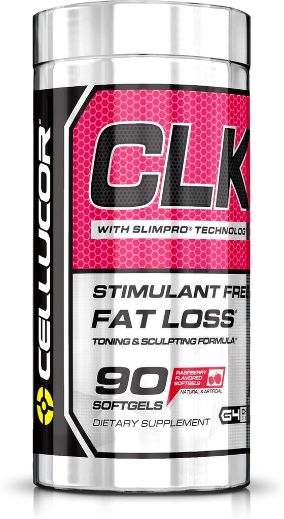 Cellucor CLK Μη διεγερτική καύση λίπους για απώλεια βάρους με CLA, Conjugated Linoleic Acid, Raspberry Ketones, L-καρνιτίνη, 90 Softgels
