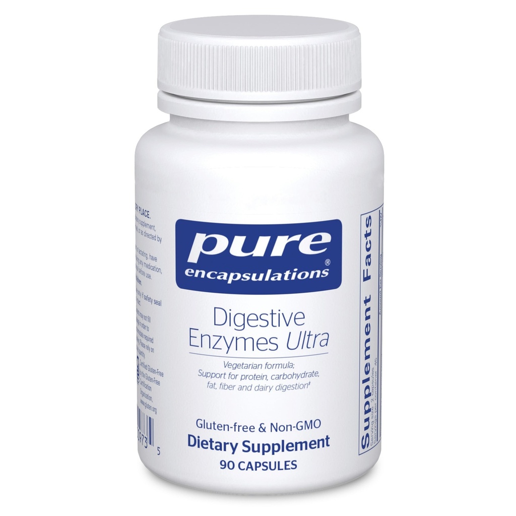 Pure Encapsulations Digestive Enzymes Ultra - Vegetarian Digestive Enzyme Συμπλήρωμα για την υποστήριξη της πρωτεΐνης, του υδατανθράκου, των ινών και της γαλακτοπαραγωγής* - 90 κάψουλες