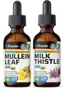 BIO KRAUTER Mullein Tincture 2 Fl. Oz. & Milk Thistle Tincture 2 Fl. Oz.