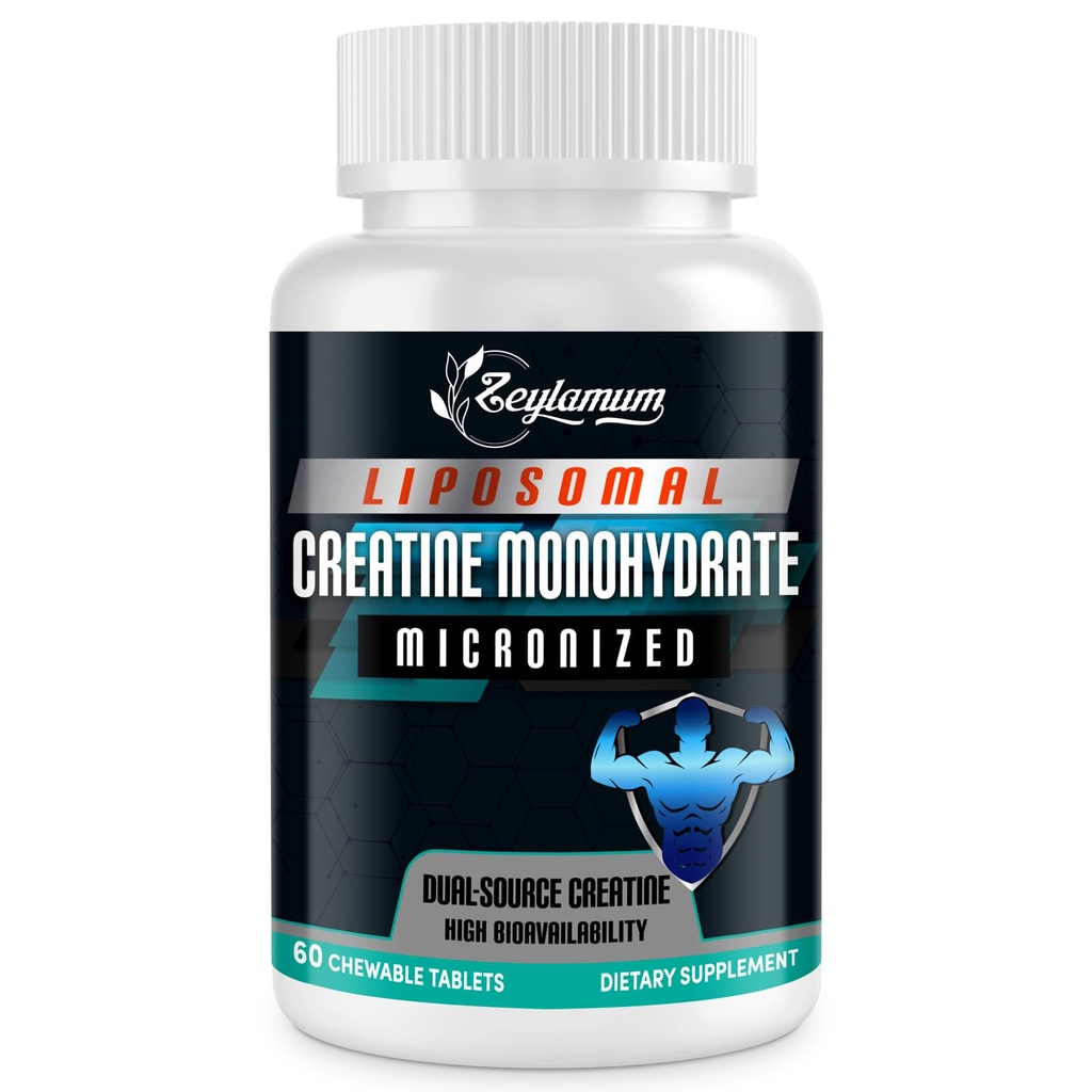 Creatine Chews Tabletισκία για Άνδρες & Γυναίκες, Creatine Monohydrate, 99% Απορρόφηση με Λιποσωμικά & Μικρονωμένα, 30 Μερίδες