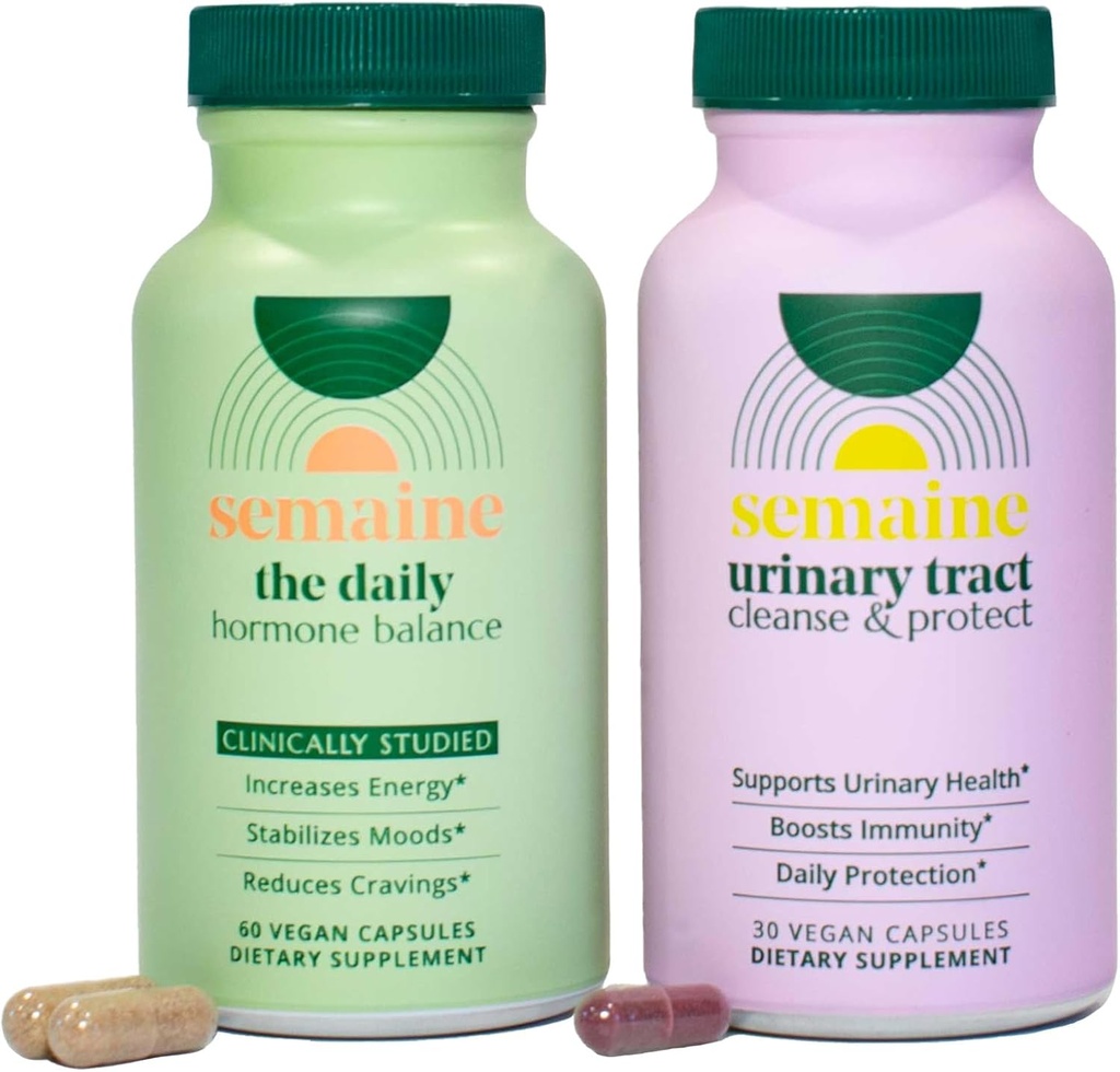 Semain Hormone Balance & Bladder Health Bundle - Προώθηση Υγιεινής Βλάψης, Υποστήριξη Κυτταρικής Ενέργειας, Ασυλία, Mood & Hormone Balance.