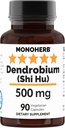 MONOHERB Dendrobium 500 mg - 90 κάψουλες Veg - Shi Hu Συμπλήρωμα