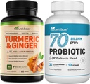 Βάση της Φύσης Turmeric & Ginger 60 ct + Προβιοτικά 70 Δισεκατομμύρια CFU 30 ct