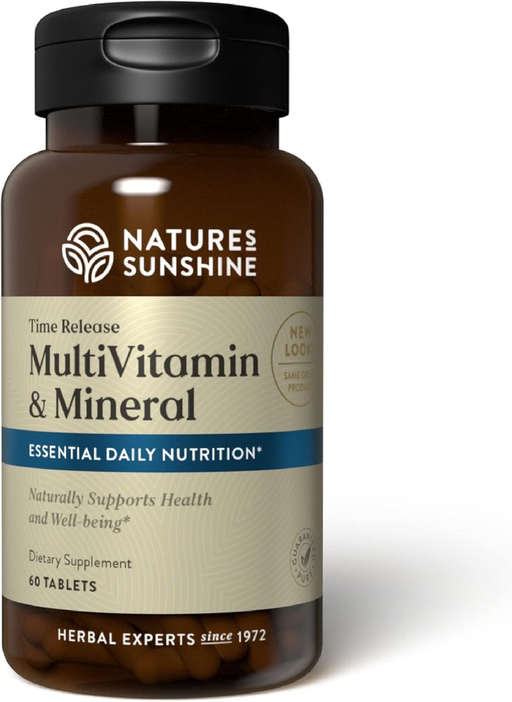 Nature's Sunshine Multiple Vitamin and Minerals, Time Release, 60 Tablets 