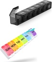 2 Pack Extra Large Pill Organizer, Sukuos Weekly Pill Box, Pill Case, Medicine Organizer για βιταμίνες, ιχθυέλαια ή συμπληρώματα
